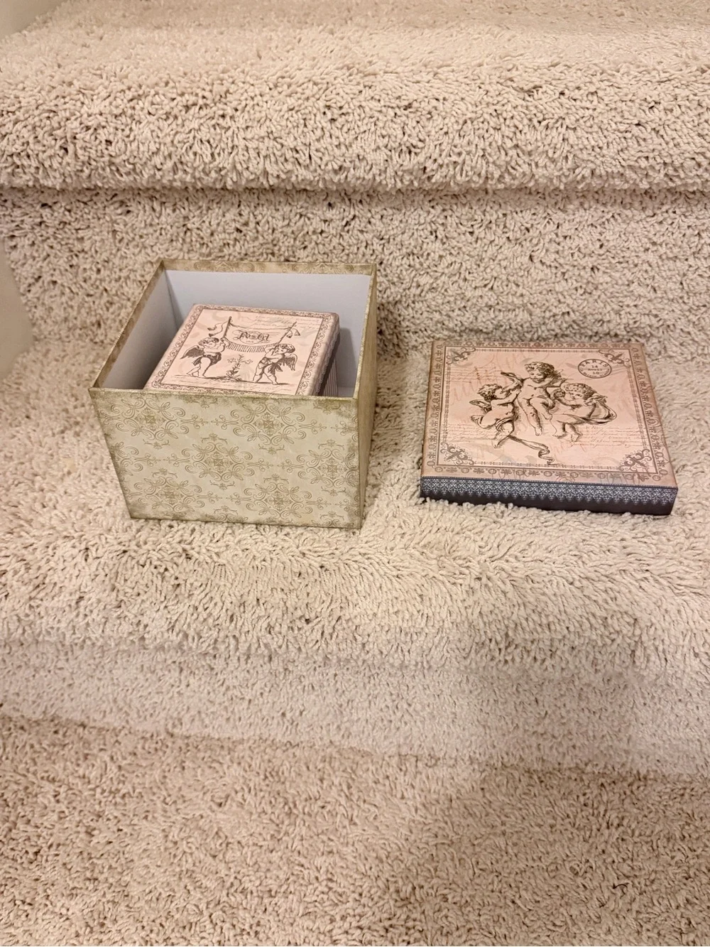 Set of 2 Ashland Signature Vintage-Style Decorative Keepsake Boxes